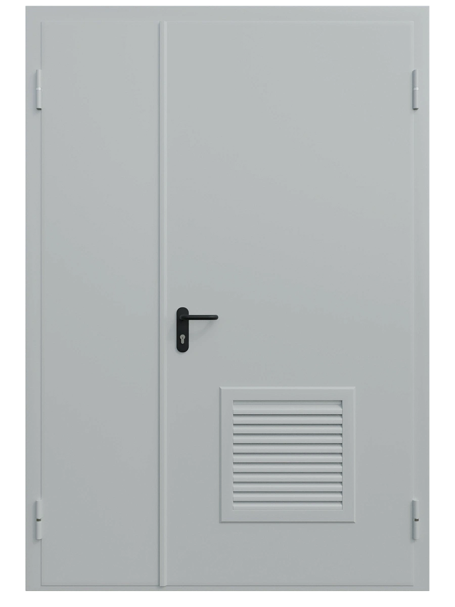 Двупольная техническая дверь с решеткой