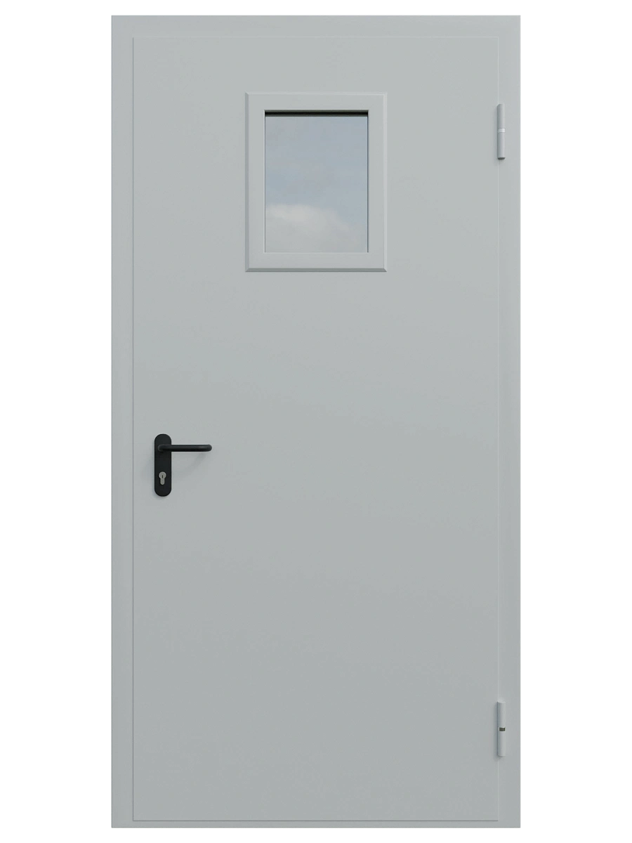 Однопольная техническая дверь с окном