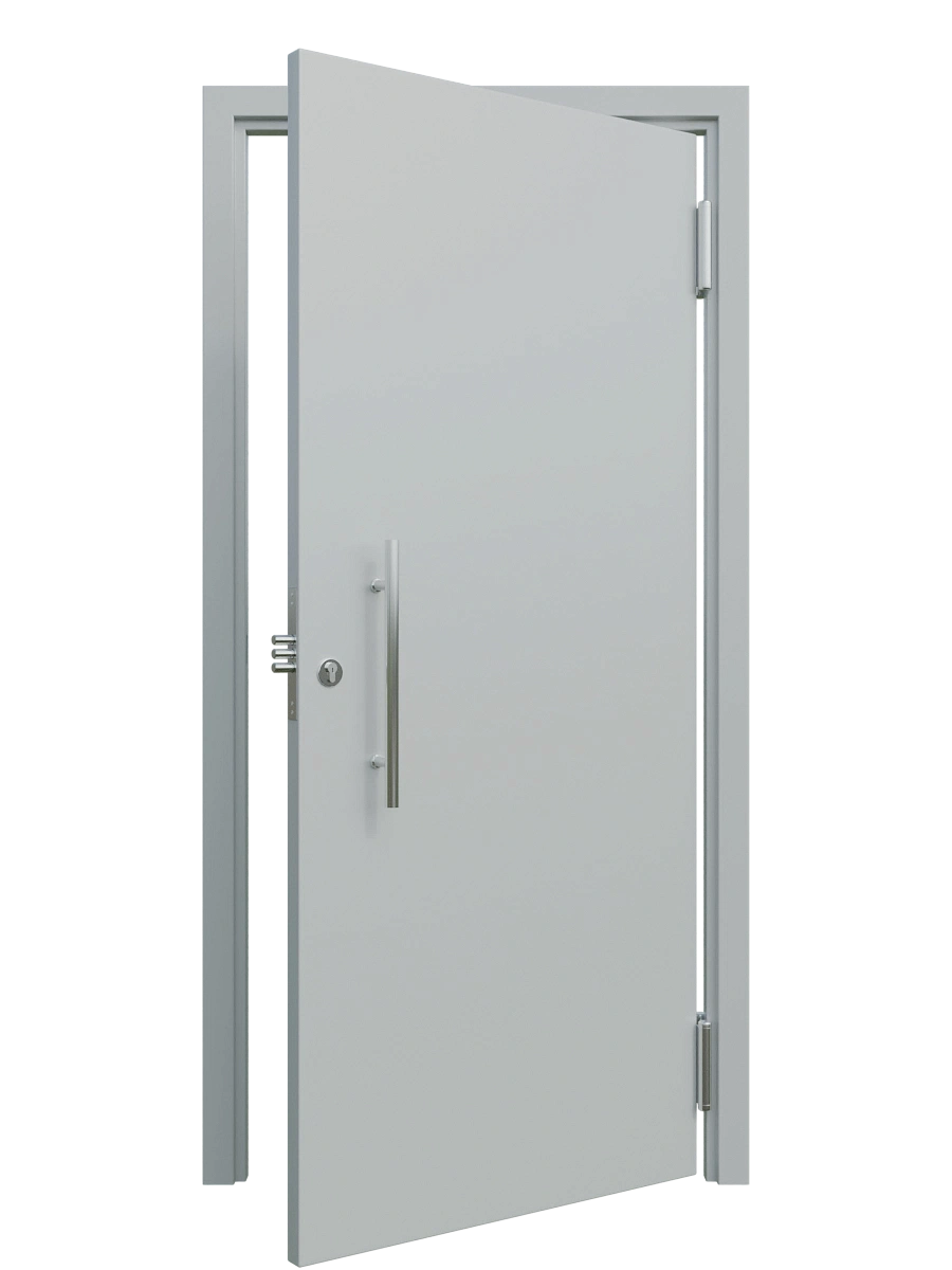 Однопольная маятниковая дверь глухая, металл 1.2