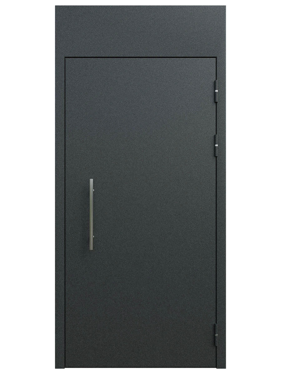 Однопольная глухая подъездная дверь с фрамугой