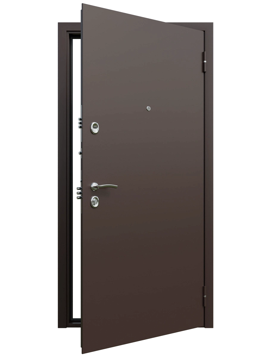 Однопольная квартирная дверь c МДФ, нерж. сталь 1.5