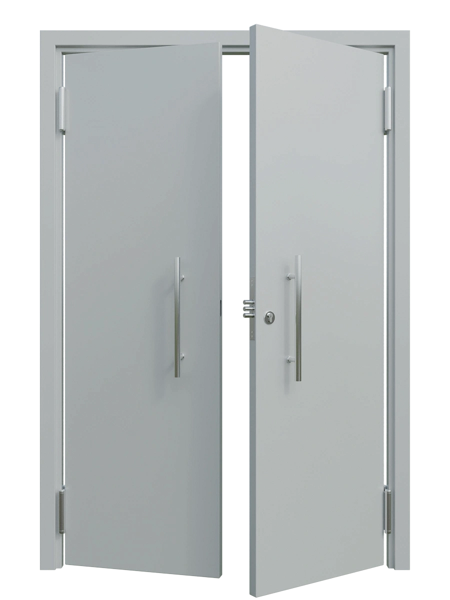 Двупольная маятниковая дверь глухая 1200x2050, металл 1.2